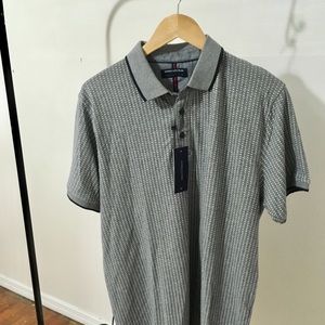 Mens Denim and Flower Polo